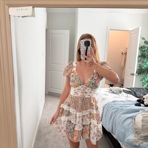 Floral Ruffle Dress Altard state XS